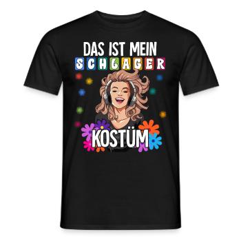 Das Ist Mein Schlager Kostüm - Männer T-Shirt - Schwarz - Vorne - AI Model Male 178 light (178cm)