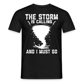 Sturmjäger Shirts | Unwetter Sturm Blitz Geschenke - Männer T-Shirt - Schwarz - Vorne - AI Model Male 178 light (178cm)