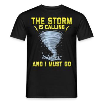 Sturmjäger Shirts | Unwetter Sturm Blitz Geschenke - Männer T-Shirt - Schwarz - Vorne - AI Model Male 178 light (178cm)