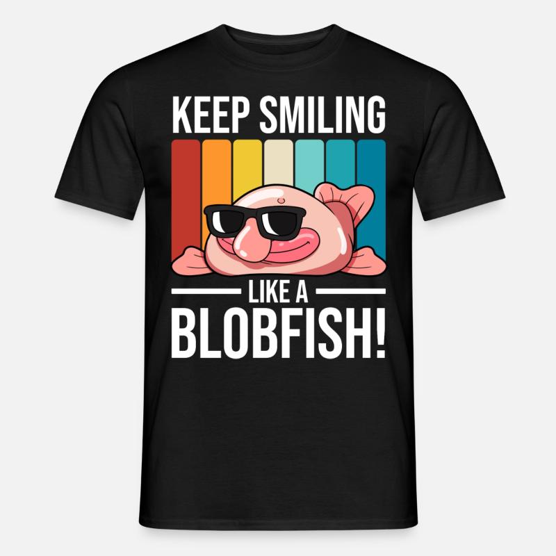 Blobfisch - Männer T-Shirt - Schwarz