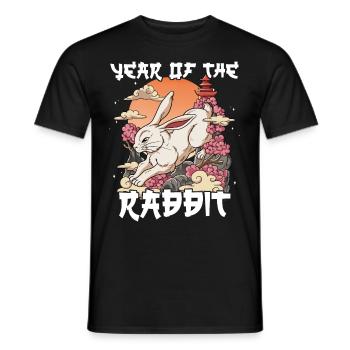 Year of the Rabbit Lunar New Year Chinese - Men's T-Shirt - black - Front - AI Model Male 178 light (178cm)