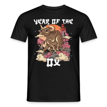 Year of the Ox Lunar New Year Chinese - Men's T-Shirt - black - Front - AI Model Male 178 light (178cm)