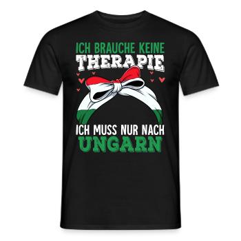 Ungarn - Männer T-Shirt - Schwarz - Vorne - AI Model Male 178 light (178cm)