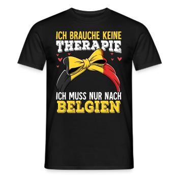 Belgien - Männer T-Shirt - Schwarz - Vorne - AI Model Male 178 light (178cm)
