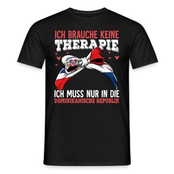 Dominikanische Republik - Männer T-Shirt - Schwarz - Vorne - AI Model Male 178 light (178cm)
