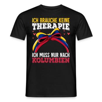 Kolumbien - Männer T-Shirt - Schwarz - Vorne - AI Model Male 178 light (178cm)