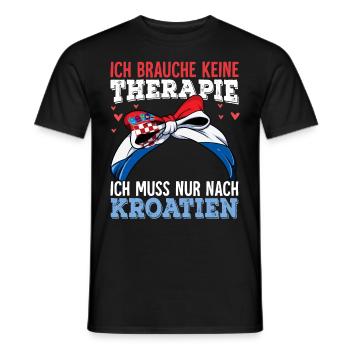 Kroatien - Männer T-Shirt - Schwarz - Vorne - AI Model Male 178 light (178cm)