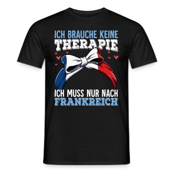 Frankreich - Männer T-Shirt - Schwarz - Vorne - AI Model Male 178 light (178cm)