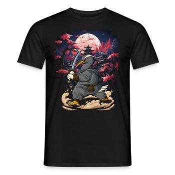 Grue de samouraï - T-shirt homme - noir - Devant - AI Model Male 178 light (178cm)