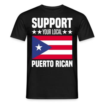 Puerto Rico Geschenkidee | Puerto Ricaner Heimat - Männer T-Shirt - Schwarz - Vorne - AI Model Male 178 light (178cm)