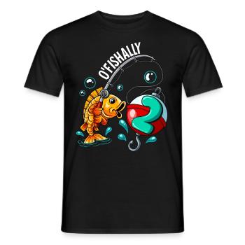 2 Birthday Angler Fishing - Men's T-Shirt - black - Front - AI Model Male 178 light (178cm)