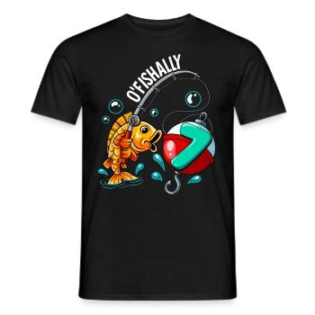 7e anniversaire pêcheur à la ligne - T-shirt homme - noir - Devant - AI Model Male 178 light (178cm)