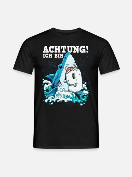 9th Birthday Shark - Men's T-Shirt - black