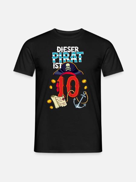 10th Birthday Pirates - Men's T-Shirt - black