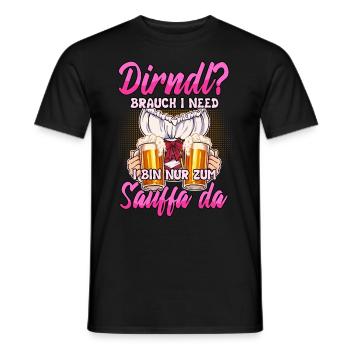 Remplacement de Dirndl - T-shirt homme - noir - Devant - AI Model Male 178 light (178cm)