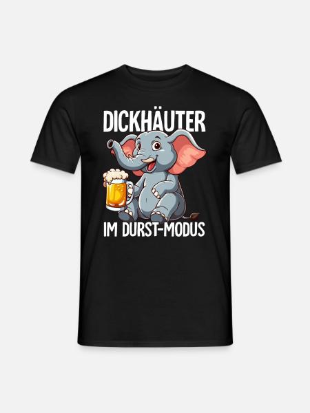 Elefant Bier - Männer T-Shirt - Schwarz