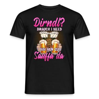 Remplacement de Dirndl - T-shirt homme - noir - Devant - AI Model Male 178 light (178cm)