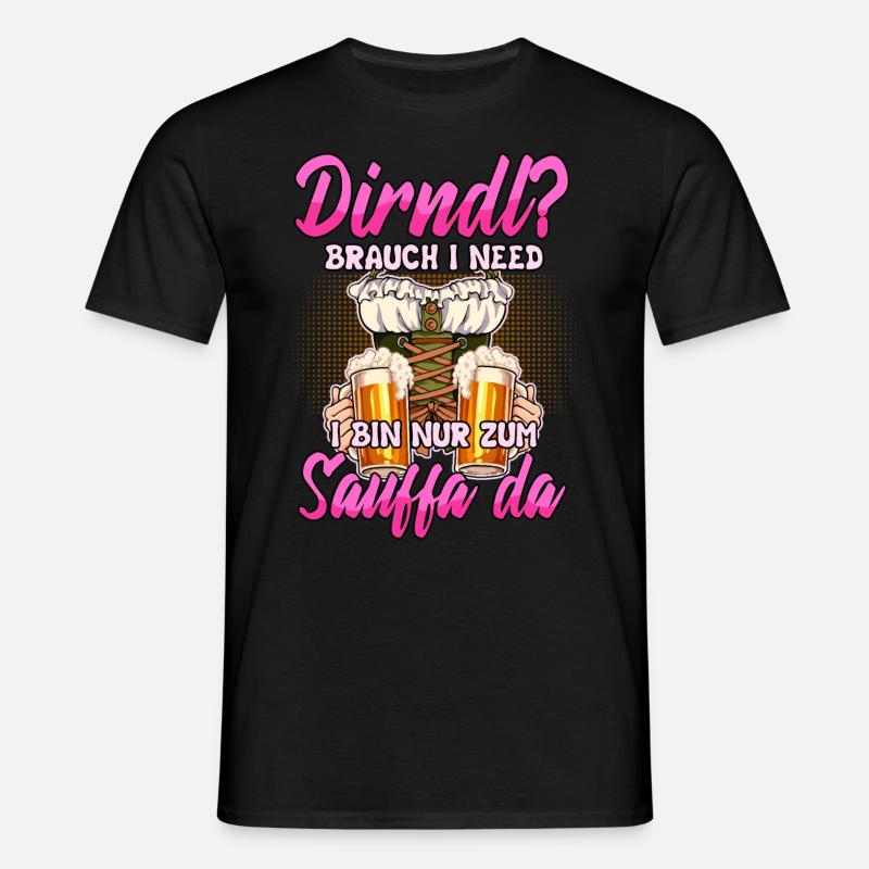 Dirndl Ersatz - Männer T-Shirt - Schwarz