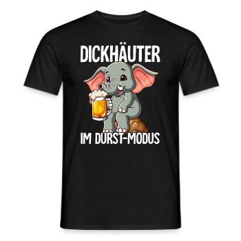 Elefant Bier - Männer T-Shirt - Schwarz - Vorne - AI Model Male 178 light (178cm)