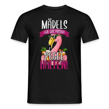 Mädels Egal Was Passiert Pegel Halten - Männer T-Shirt - Schwarz - Vorne - AI Model Male 178 light (178cm)