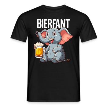 Bierfant Elefant Bier - Männer T-Shirt - Schwarz - Vorne - AI Model Male 178 light (178cm)