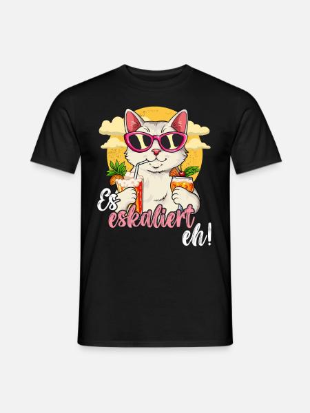 Es Eskaliert Eh - Männer T-Shirt - Schwarz