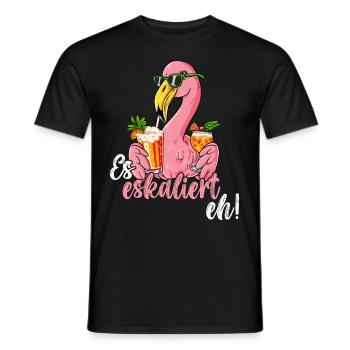 Es Eskaliert Eh - Männer T-Shirt - Schwarz - Vorne - AI Model Male 178 light (178cm)