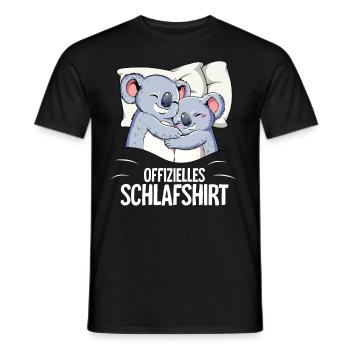 Official Koala Sleep Shirt - Men's T-Shirt - black - Front - AI Model Male 178 light (178cm)