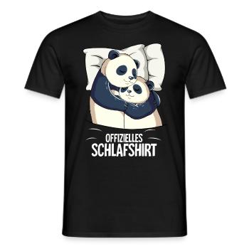Official Panda Sleep Shirt - Men's T-Shirt - black - Front - AI Model Male 178 light (178cm)