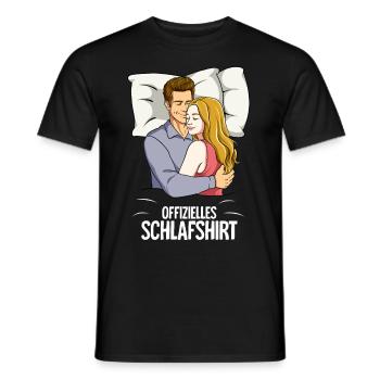 Partenaire officiel de la chemise de nuit - T-shirt homme - noir - Devant - AI Model Male 178 light (178cm)