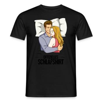 Partenaire officiel de la chemise de nuit - T-shirt homme - noir - Devant - AI Model Male 178 light (178cm)