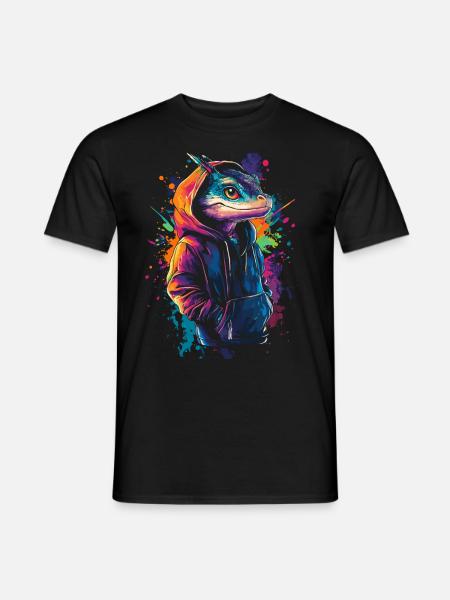 Hip Hop Dragon Vintage Urban Streetwear - T-shirt homme - noir