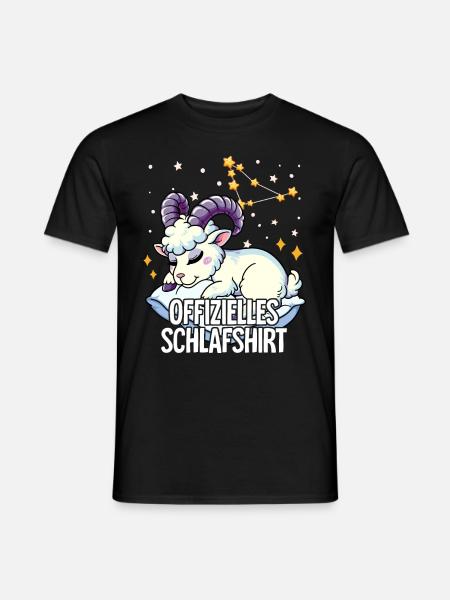 Chemise de nuit officielle Zodiac Capricorn - T-shirt homme - noir