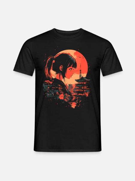 Anime Mädchen Japan - Männer T-Shirt - Schwarz