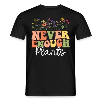 Never Enough Plants - Männer T-Shirt - Schwarz - Vorne - AI Model Male 178 light (178cm)