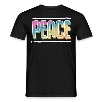 Peace - Männer T-Shirt - Schwarz - Vorne - AI Model Male 178 light (178cm)