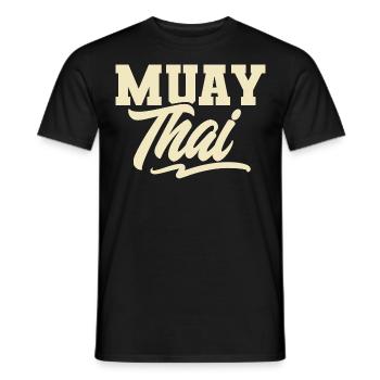 Muay Thai - Männer T-Shirt - Schwarz - Vorne - AI Model Male 178 light (178cm)