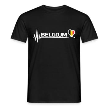 Belgium Sport Fan Football White - Men's T-Shirt - black - Front - AI Model Male 178 light (178cm)