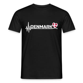 Denmark Sport Fan Football White - Men's T-Shirt - black - Front - AI Model Male 178 light (178cm)