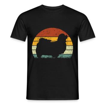 Epagneul Tibétain Chien Vintage Rétro - T-shirt homme - noir - Devant - AI Model Male 178 light (178cm)