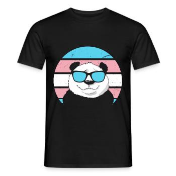 Transgender Panda - Männer T-Shirt - Schwarz - Vorne - AI Model Male 178 light (178cm)