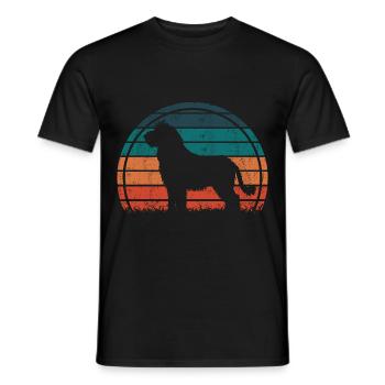 Komondor Hongrois Vintage Rétro - T-shirt homme - noir - Devant - AI Model Male 178 light (178cm)