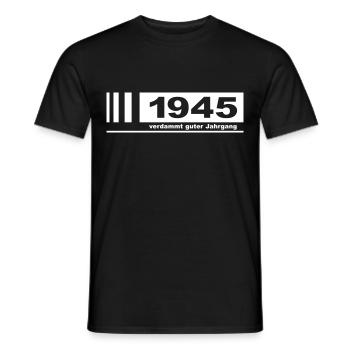 Verdammt guter Jahrgang 1945 geboren - Männer T-Shirt - Schwarz - Vorne - AI Model Male 178 light (178cm)