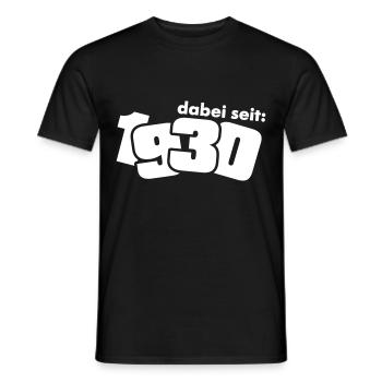 Dabei seit Jahrgang 1930 geboren - Männer T-Shirt - Schwarz - Vorne - AI Model Male 178 light (178cm)