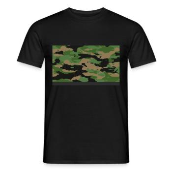 Masque camouflage camouflage couleur camouflage Woodland - T-shirt homme - noir - Devant - AI Model Male 178 light (178cm)