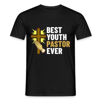 Youth Parish Church Pastor Christian - Men's T-Shirt - black - Front - AI Model Male 178 light (178cm)
