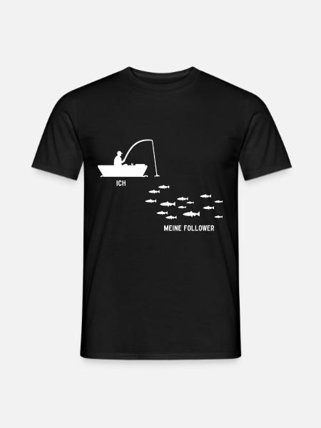 Ich Meine Follower Angler - Männer T-Shirt - Schwarz