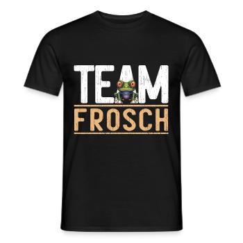 Team Frog Team Frog Frog Motif - Men's T-Shirt - black - Front - AI Model Male 178 light (178cm)