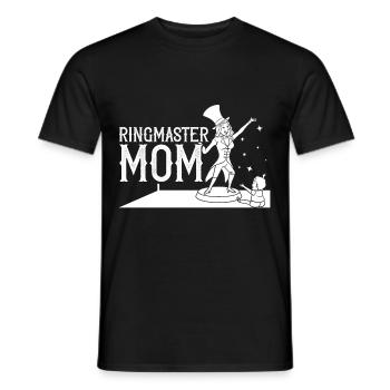 Circus Birthday Party Mama Theme Ringmaster - Men's T-Shirt - black - Front - AI Model Male 178 light (178cm)