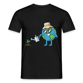 Erde Gärtner Earth Day Umwelt Tag Der Erde - Männer T-Shirt - Schwarz - Vorne - AI Model Male 178 light (178cm)